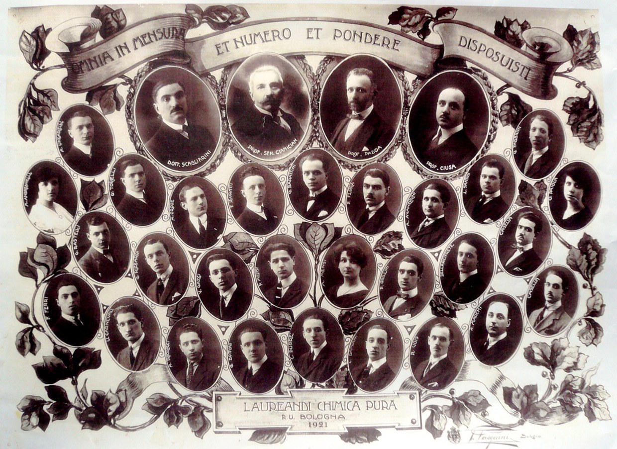 The graduates of 1921 in Pure Chemistry and their teachers