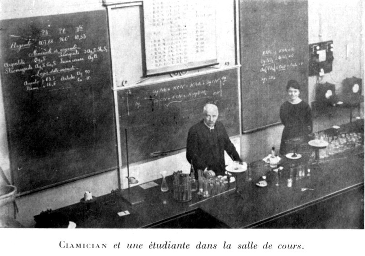 Ciamician with a student